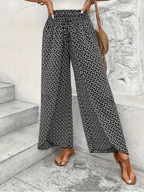 Florence | Wide-leg trousers with geometric pattern