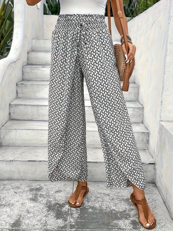 Florence | Wide-leg trousers with geometric pattern