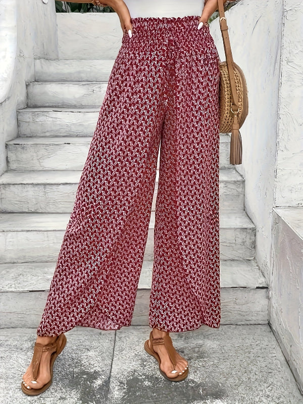 Florence | Wide-leg trousers with geometric pattern