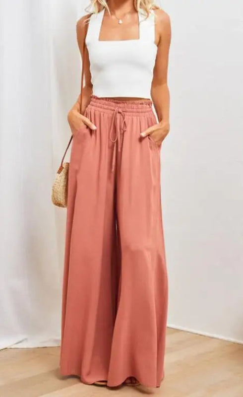 Louise | Comfy wide-leg drawstring pants