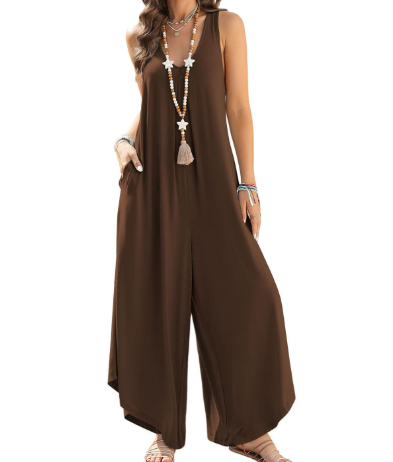 Maureen | Solid color pocket jumpsuit